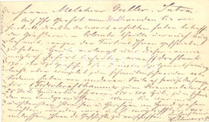 Documento originale, autentico 1882 GENOVA Ditta H. SCHWARZ & C.ie ordina Federkrafthammer a Melchiorre GULLER 1