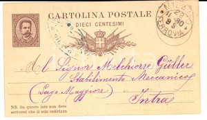 Documento originale, autentico 1880 MILANO Ditta MORINITOMASEO a Melchiorre GULLER Verbania INTRA per bulloni 1