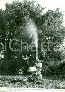 Fotografia d epoca originale 1965 ca LECCO Motozappa GUZZI G2 atomizzatore getto verticale FOTO ANIMATA 1