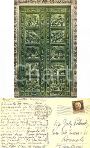 Autografo originale 1942 FIRENZE Porte del Battistero Cartolina a Gaby POLONSKY  dalla madre 1