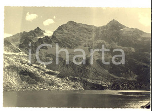 Fotografia d epoca originale 1950 ca VALLI DI LANZO TO Montagne con il lago PERA CIAVAL illuminato Foto 1