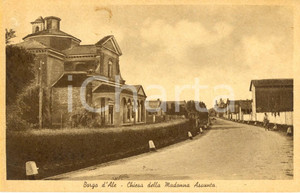 Cartolina originale da collezione 1930 ca BORGO D ALE VC Veduta chiesa della MADONNA ASSUNTA Cartolina FP NV 1