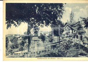 Cartolina originale da collezione 1935 CASTELNUOVO DON BOSCO AT Veduta della .borgata BECCHI Cartolina FP VG 1