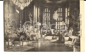 Cartolina originale da collezione 1915 ca GENOVA PEGLI Villa CHIESA a MULTEDO  Salone Cartolina FP NV 1