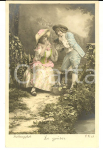 Cartolina originale da collezione 1900 ca FRANCE AMOUR Le goÃ»ter des amoureux Carte postale STEBBING  VINTAGE 1