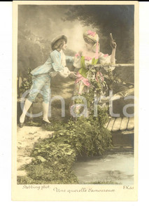 Cartolina originale da collezione 1900 ca FRANCE AMOUR Une querelle d amoureux Carte postale STEBBING  VINTAGE 1