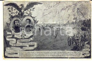 Cartolina originale da collezione 1900 ca REGIO ESERCITO 3Â° Reggimento Artiglieria  2 Batteria Cartolina FP VG 1