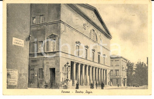 Cartolina originale da collezione 1948 PARMA Veduta del Teatro REGIO Cartolina postale ANIMATA FP VG 1