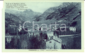 Cartolina originale da collezione 1915 ca MADESIMO SO Veduta generale del paese Cartolina postale FP NV 1