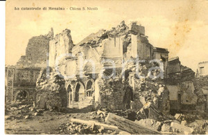 Cartolina originale da collezione 1917 Terremoto di MESSINA Chiesa di SAN NICOLO  distrutta Cartolina postale 1
