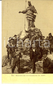 Cartolina originale da collezione 1910 ca SUSA TO Madonna del ROCCIAMELONE Cartolina ANIMATA FP NV 1