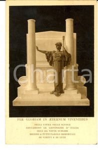 Cartolina originale da collezione 1929 MILANO REGIO PROVVEDITORATO STUDI Monumento ai Caduti Cartolina FP VG 1