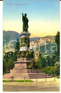 Cartolina originale da collezione 1932 TRENTO Monumento a DANTE Cartolina postale ILLUSTRATA FP VG 1