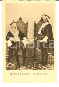Cartolina originale da collezione 1920 ca REPUBBLICA SAN MARINO Costume dei Capitani Reggenti Cartolina FP 1