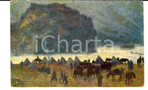 Cartolina originale da collezione 1916 CROCE ROSSA PIccolo accampamento  CORNALE Cartolina IV Guerra Indipendenza 1