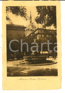 Cartolina originale da collezione 1928 MILANO Veduta di piazza FONTANA Cartolina postale F. PASTA FP VG 1