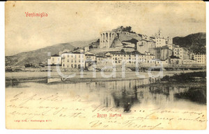 Cartolina originale da collezione 1902 VENTIMIGLIA IM Veduta di Borgo Marina Cartolina postale FP VG 1