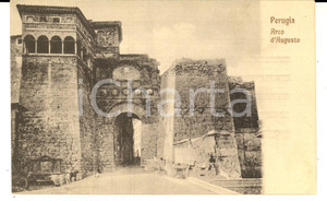 Cartolina originale da collezione 1920 ca PERUGIA Arco d AUGUSTO Cartolina postale VINTAGE FP NV 1
