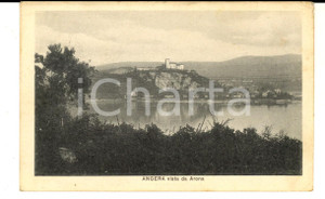 Cartolina originale da collezione 1931 ANGERA VA La rocca vista da ARONA Cartolina postale VINTAGE FP VG 1