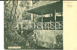 Cartolina originale da collezione 1900 ca GENOVA PEGLI Villa PALLAVICINI  Sorgente d acqua Cartolina postale FP 1