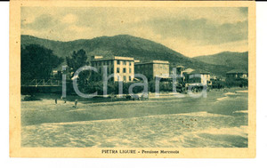 Cartolina originale da collezione 1936 PIETRA LIGURE SV Pensione MAREMOLA Cartolina postale VINTAGE FP 1