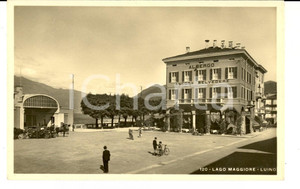 Cartolina originale da collezione 1943 LUINO VA Veduta con albergo ANCORA BELVEDERE Cartolina ANIMATA FP NV 1