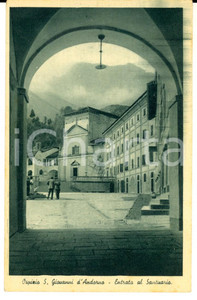 Cartolina originale da collezione 1952 ANDORNO MICCA BI Ospizio SAN GIOVANNI  Entrata al Santuario Cartolina 1