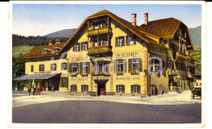 Cartolina originale da collezione 1915 ca MONGUELFO BZ Val PUSTERIA  Albergo RIEDER Cartolina ILLUSTRATA FP NV 1