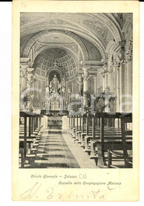 Cartolina originale da collezione 1915 ca SALUZZO Circolo Giovanile  Cappella Congregazione Mariana Cartolina 1