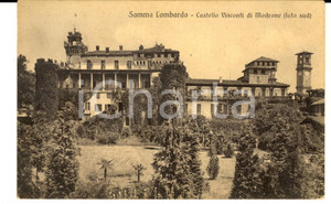 Cartolina originale da collezione 1913 SOMMA LOMBARDO VA Castello Visconti di Modrone  Lato Sud Cartolina FP 1