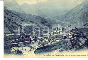 Cartolina originale da collezione 1906 FENESTRELLE TO Panorama del paese visto da Levante Cartolina FP VG 1