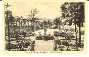 Cartolina originale da collezione 1942 MONDOVI  CN Istituto SANTA TERESA  Cortile Cartolina postale FP NV 1