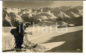 Cartolina originale da collezione 1937 VADRET D ESCHIA SVIZZERA Veduta dal BERNINA CartolinaANIMATA  FP VG 1