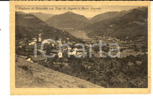 Cartolina originale da collezione 1949 POGLIANA DI BISUSCHIO VA Panorama con Lago di Lugano Cartolina FP VG 1