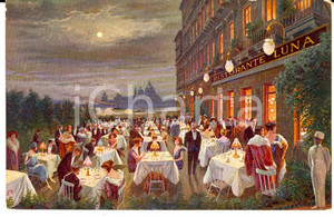 Cartolina originale da collezione 1920 ca VENEZIA SAN MARCO Ristorante LUNA di A. BRESCIANI Cartolina ILLUSTRATA 1