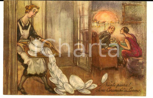 Cartolina originale da collezione 1930 ca LAVENO Società Ceramica Italiana  Cartolina pubblicitaria ILLUSTRATA 1