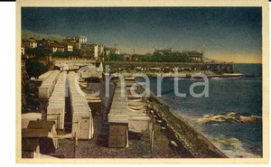 Cartolina originale da collezione 1930 ca GENOVA Veduta notturna del Lido Cartolina postale ILLUSTRATA FP NV 1