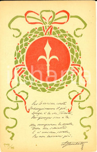 Cartolina originale da collezione 1916 WW1 Lorenzo STECCHETTI Per le rocciose creste Cartolina PRO MUTILATI FP NV 1