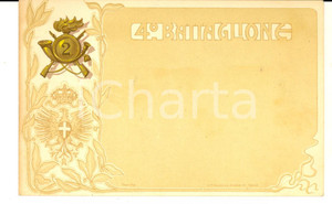Cartolina originale da collezione 1900 ca 2Â° REGGIMENTO BERSAGLIERI 4Â° Battaglione Cartolina reggimentale FP NV 1