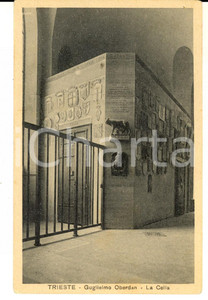 Cartolina originale da collezione 1930 ca TRIESTE Guglielmo OBERDAN  La cella Cartolina postale FP NV 1