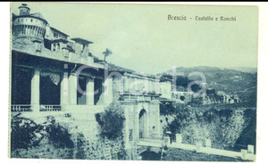 Cartolina originale da collezione 1916 BRESCIA Castello e Ronchi Cartolina postale FP VG 1