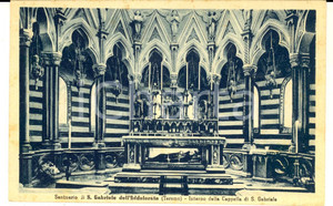 Cartolina originale da collezione 1950 TERAMO Santuario di SAN GABRIELE  Interno della cappella Cartolina 1