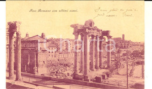 Cartolina originale da collezione 1901 ROMA Panorama del FORO ROMANO con ultimi scavi Cartolina FP VG 1