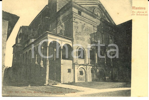 Cartolina originale da collezione 1900 ca MANTOVA Veduta ex chiesa di SAN SEBASTIANO Cartolina postale FP NV 1