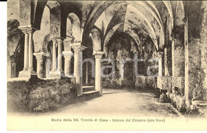 Cartolina originale da collezione 1915 ca CAVA DE  TIRRENI SA Badia SS. TRINITA   Lato nord chiostro Cartolina 1