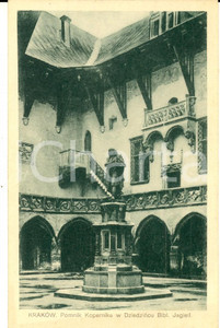 Cartolina originale da collezione 1930 ca KRAKOW POLAND Pomnik Kopernika w Dziedzincu Biblioteki Postcard 1