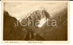 Cartolina originale da collezione 1920 ca AOSTA Veduta del Monte Bianco da Sud Cartolina postale FP NV 1