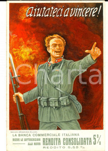 Cartolina originale da collezione 1918 WW1 PROPAGANDA Prestito Nazionale 5% Cartolina BANCA COMMERCIALE ITALIANA 1