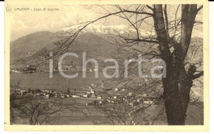 Cartolina originale da collezione 1915 ca LAVENA PONTE TRESA Panorama con il lago di LUGANO Cartolina FP NV 1