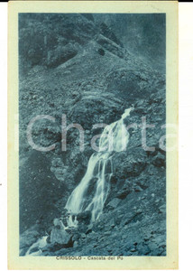 Cartolina originale da collezione 1923 CRISSOLO CN Veduta con la Cascata del Po Cartolina FP VG 1